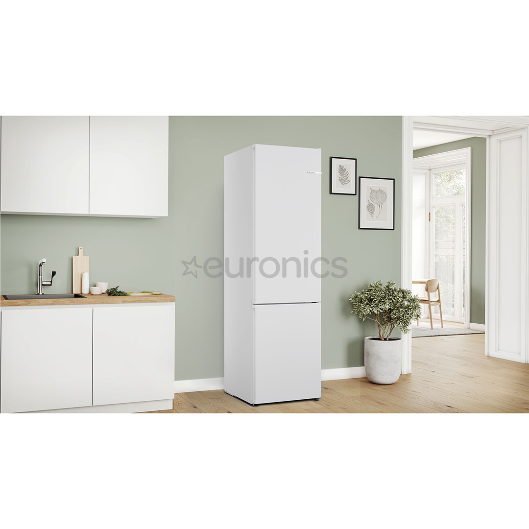 Bosch, Series 4, NoFrost, 363 L, height 203 cm, white - Refrigerator