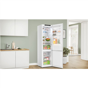 Bosch, Series 4, NoFrost, 363 L, height 203 cm, white - Refrigerator