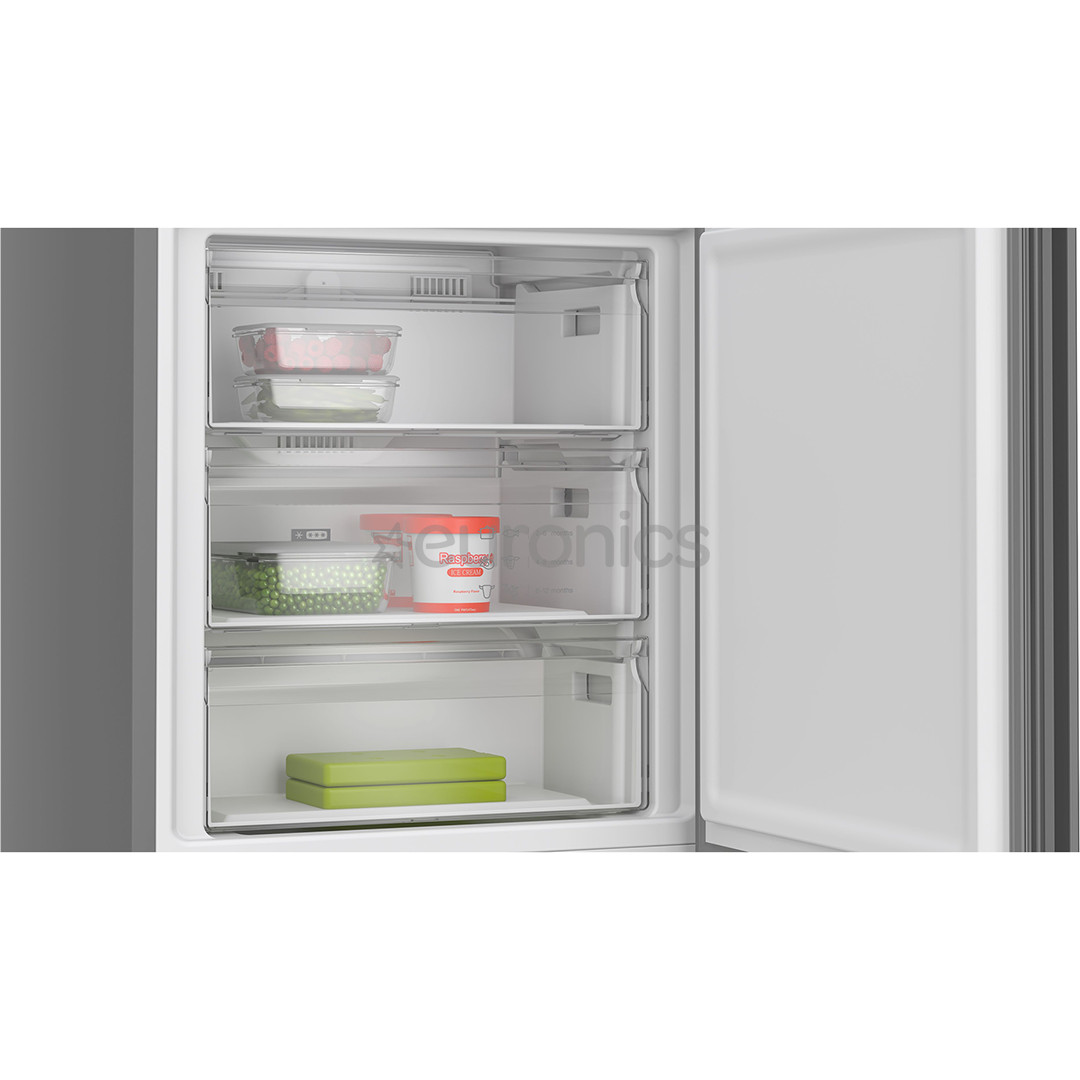 Bosch, Seeria 4, NoFrost, 440 L, kõrgus 203 cm, tumehall - Külmik