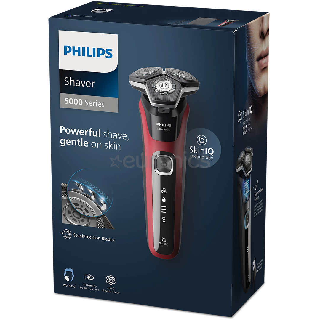 Philips Shaver Series 5000, Wet & Dry, красный/черный - Бритва