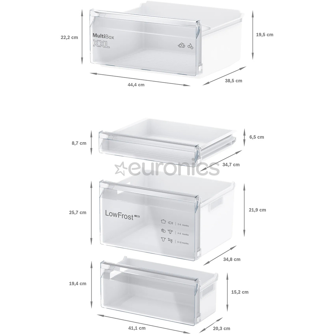 Bosch Seeria 2, 267 L, kõrgus 178 cm - Integreeritav külmik