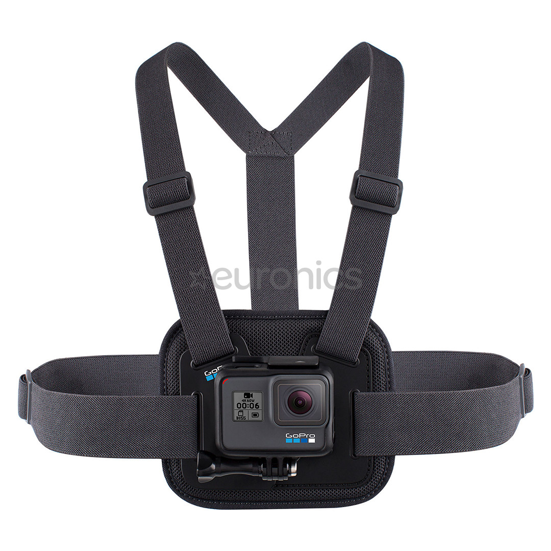 GoPro Chesty, must - Kaamera rakmekinnitus rinnale