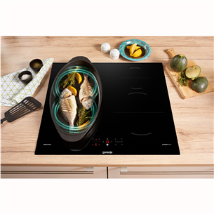 Gorenje, widht 59,5 cm, frameless, black - Built-in induction hob