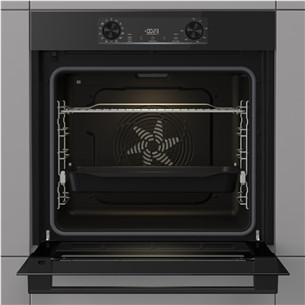 Gorenje, 77 L, pyrolytic cleaning, black - Built-in oven