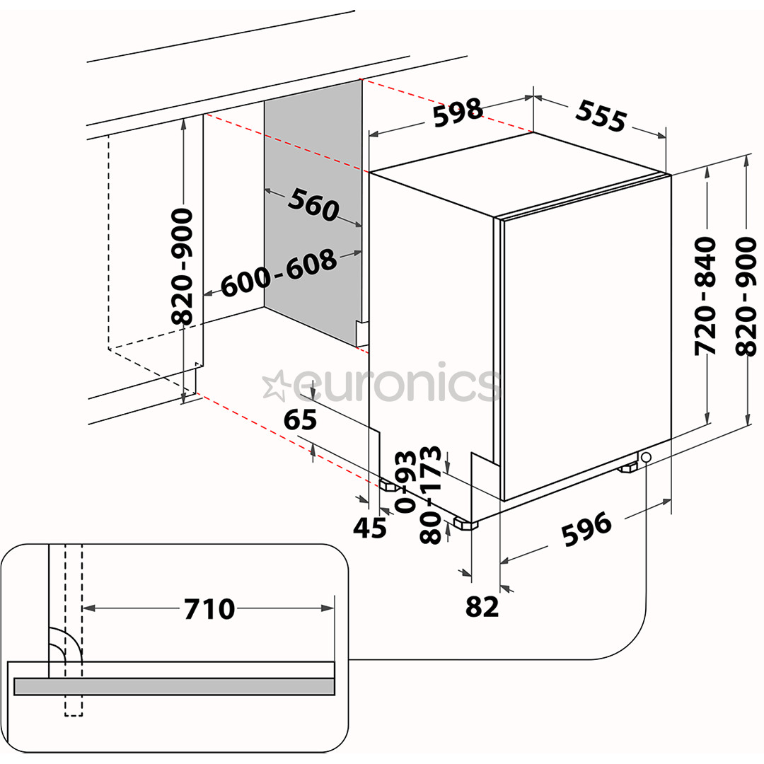 Whirlpool, 6th Sense, 15 nõudekomplekti, laius 60 cm - Integreeritav nõudepesumasin