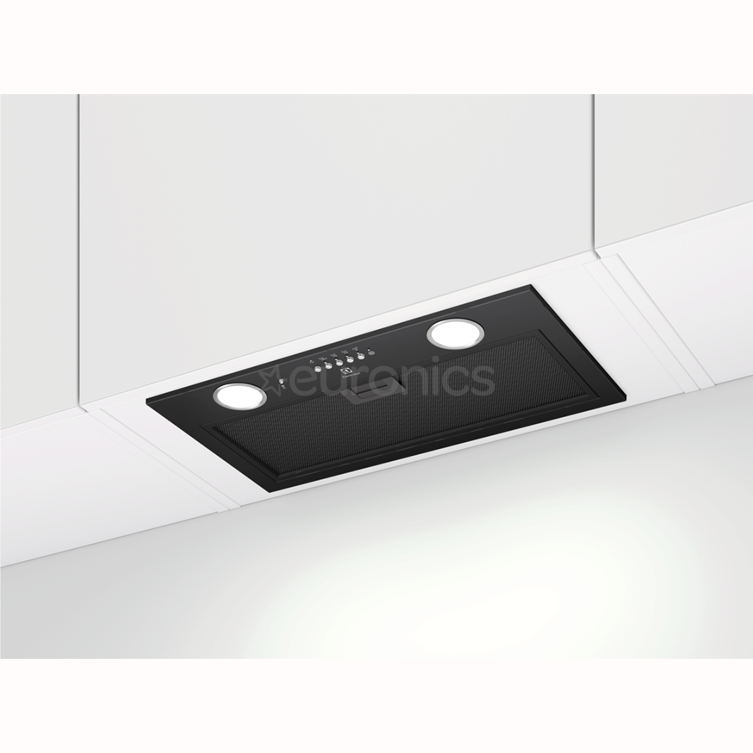 Electrolux, 600 m³/h, laius 53 cm, must - Integreeritav õhupuhasti