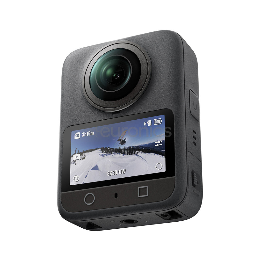 Dji Osmo 360 Adventure Combo, must - Seikluskaamera