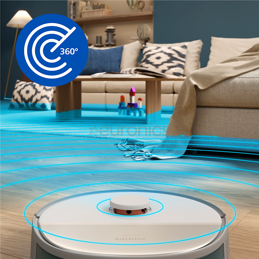 Philips HomeRun 5000 Series, сухая и влажная уборка, бежевый - Робот-пылесос