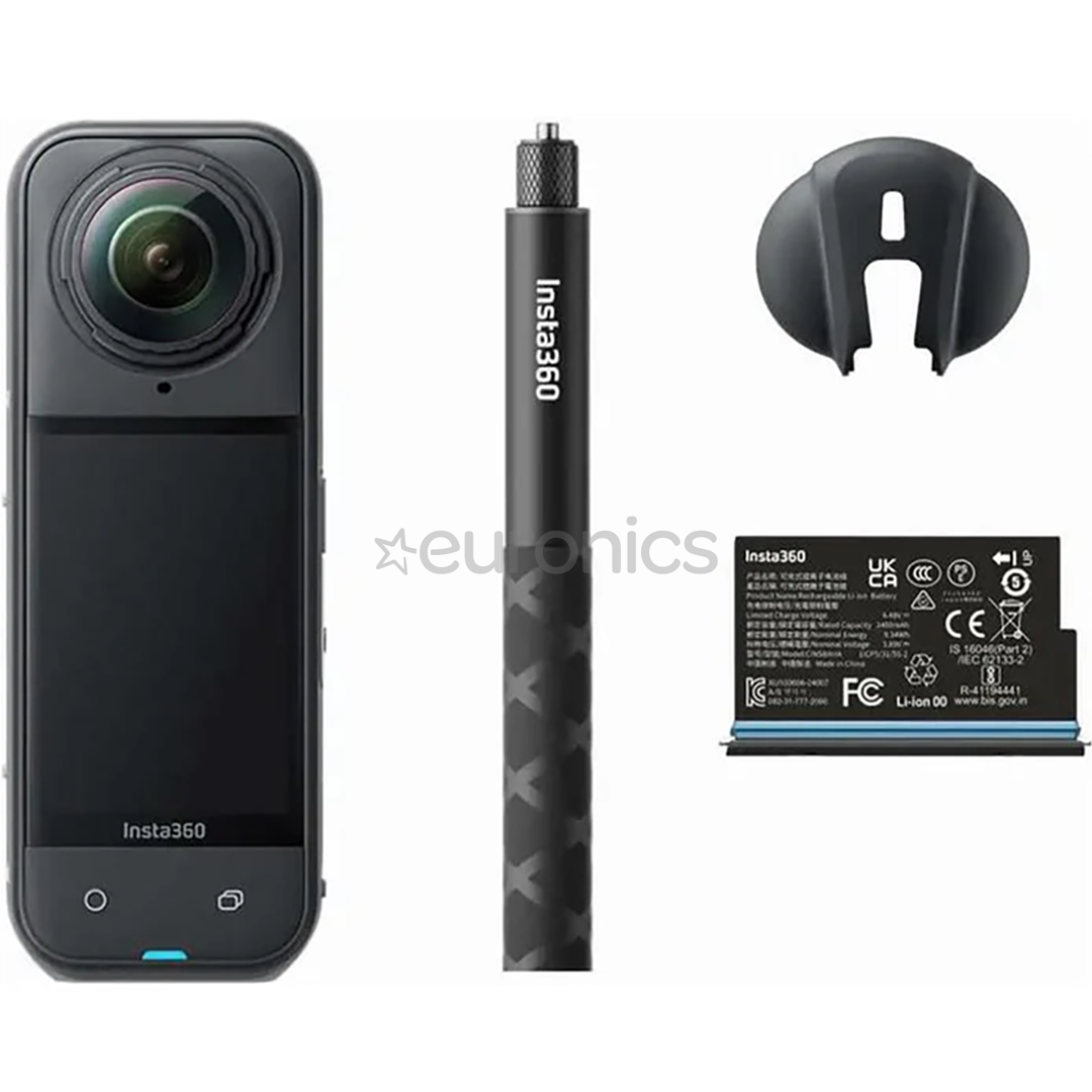 Insta360 X5 Starter Bundle, 8K, 360º, must - Seikluskaamera