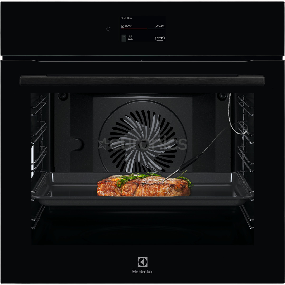 Electrolux 700 Series MealAssist, 71 L, pyrolytic cleaning, black - Built-in oven