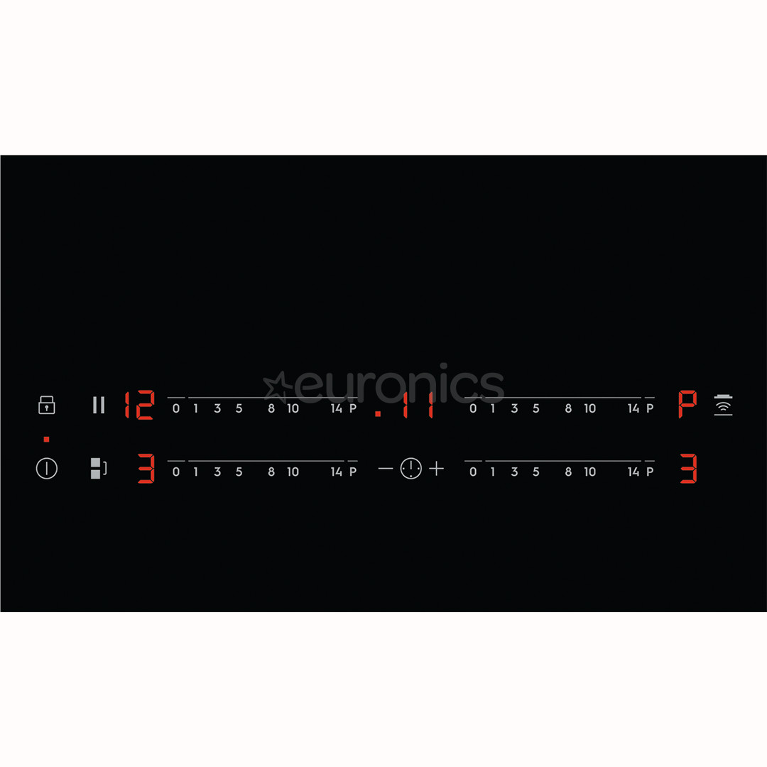 Electrolux 600 Seeria Bridge Hob2Hood, laius 59 cm, must - Integreeritav induktsioonpliidiplaat