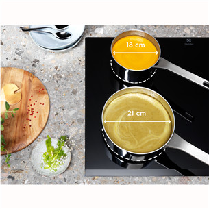 Electrolux 600 Seeria Bridge Hob2Hood, laius 59 cm, must - Integreeritav induktsioonpliidiplaat