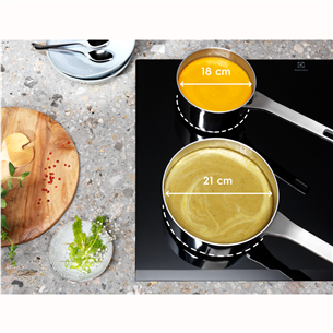 Electrolux 600 Series Bridge Hob2Hood, ширина 59 см, черный - Интегрируемая индукционная варочная панель