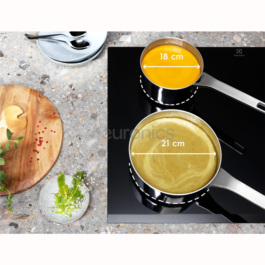 Electrolux 600 Series Bridge Hob2Hood, ширина 59 см, черный - Интегрируемая индукционная варочная панель