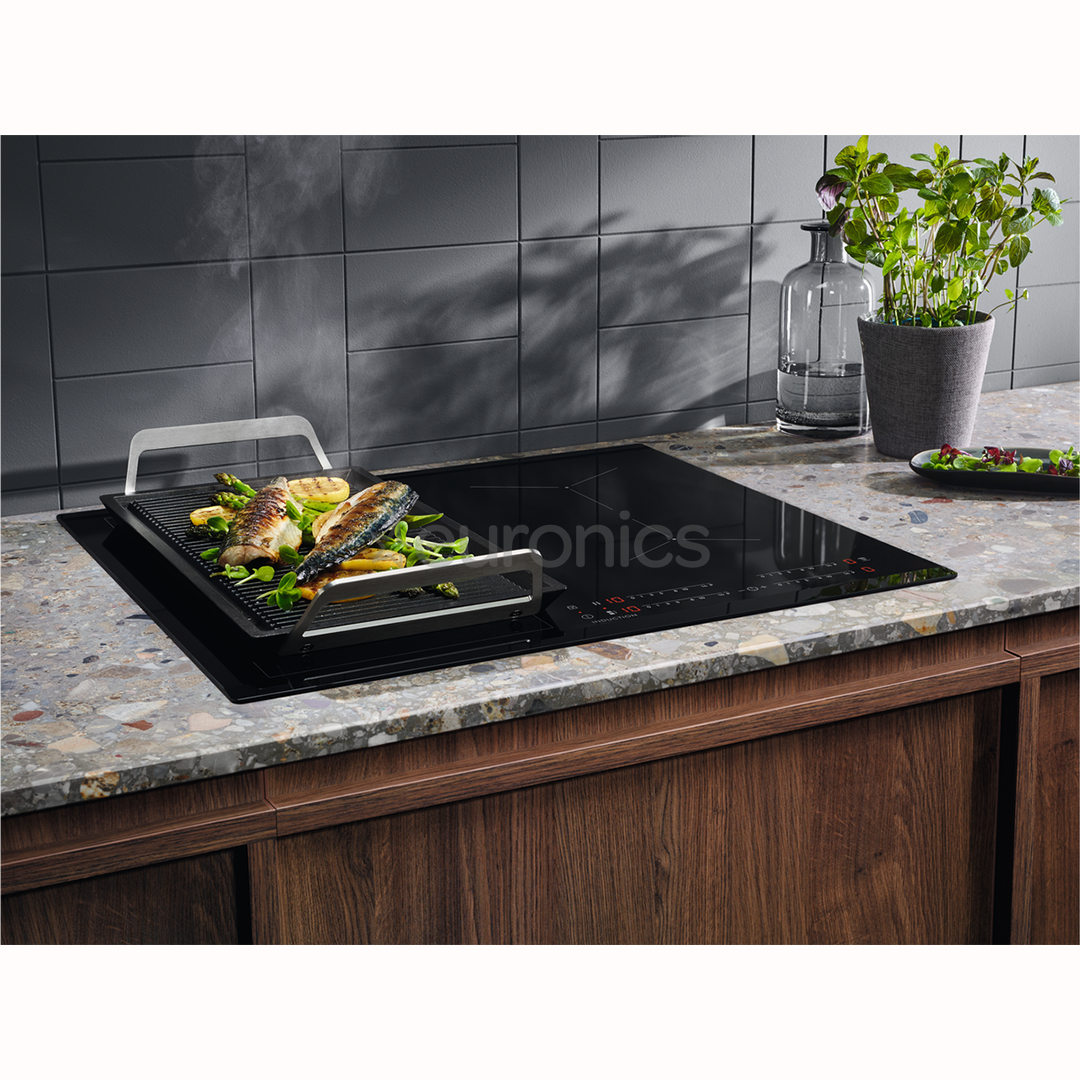 Electrolux 600 Series Bridge Hob2Hood, ширина 59 см, черный - Интегрируемая индукционная варочная панель