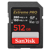 SanDisk Extreme Pro, UHS-II, SDXC, 512 ГБ, черный - Карта памяти