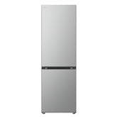 LG, NoFrost, 344 L, height 186 cm, silver - Refrigerator