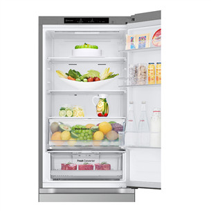 LG, NoFrost, 344 л, высота 186 см, серебристый - Холодильник