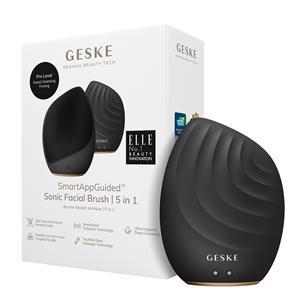 Geske Sonic Facial Brush | 5 in 1, grey - Facial skincare device FACE.BRUSH.E