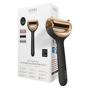Geske MicroNeedle Face & Body Roller, 9-ühes, hall - Näo- ja keharullik MICRONEEDLE
