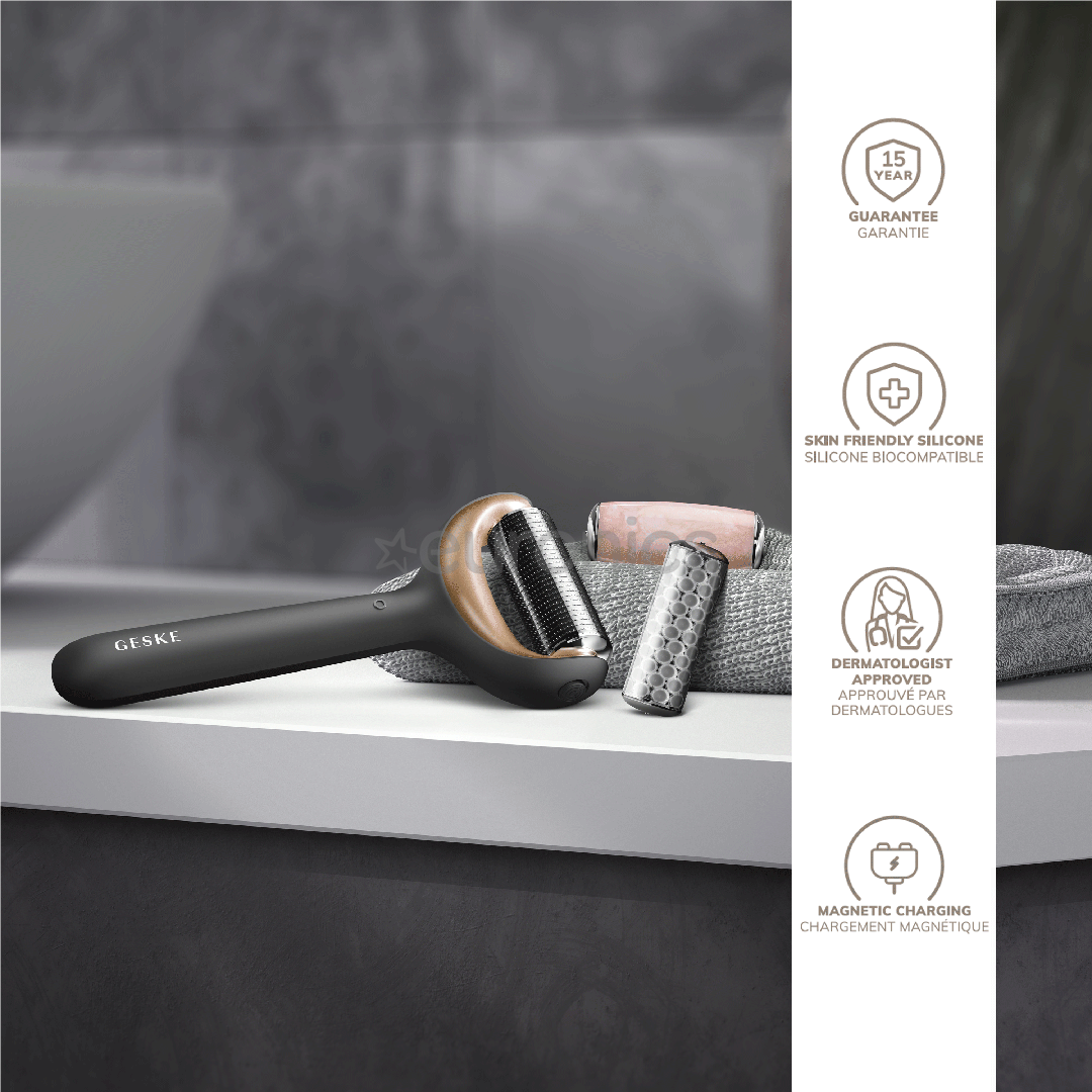 Geske MicroNeedle Face & Body Roller | 9 in 1, grey - Facial skincare device