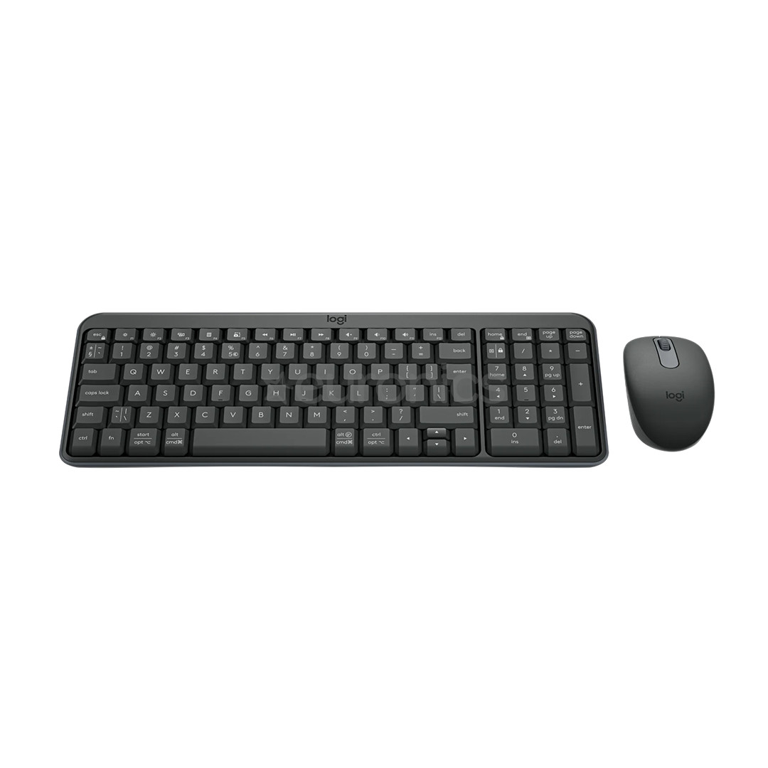 Logitech MK250 Compact, Bluetooth, US, must - Juhtmevaba desktop
