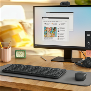 Logitech MK250 Compact, Bluetooth, SWE, черный - Беспроводной десктоп