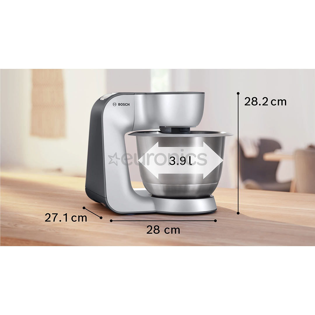 Bosch MUM5, Series 4, 1000 Вт, серебристый - Кухонный комбайн