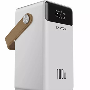 Canyon OnPower 610, 60 000 мАч, 100 Вт, USB-A, USB-C, белый - Внешний аккумулятор