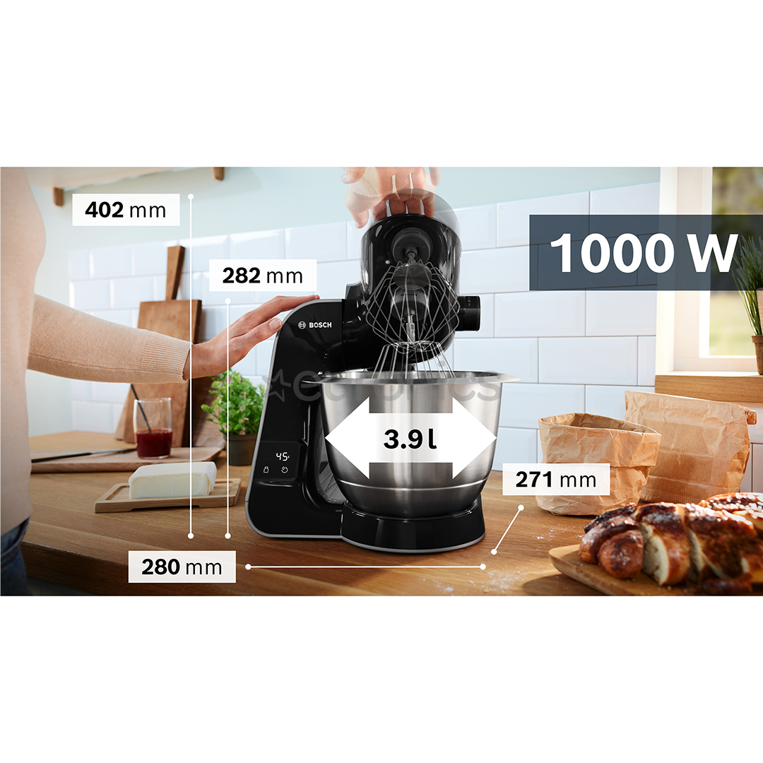 Bosch MUM5, Seeria 4, 1000 W, tumehõbe - Köögikombain