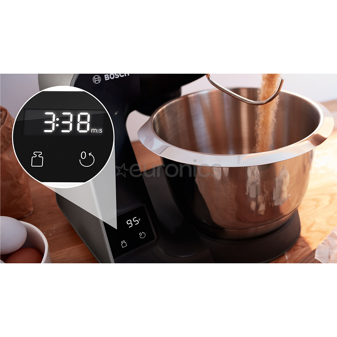 Bosch MUM5, Series 4, 1000 Вт, темно-серебристый - Кухонный комбайн