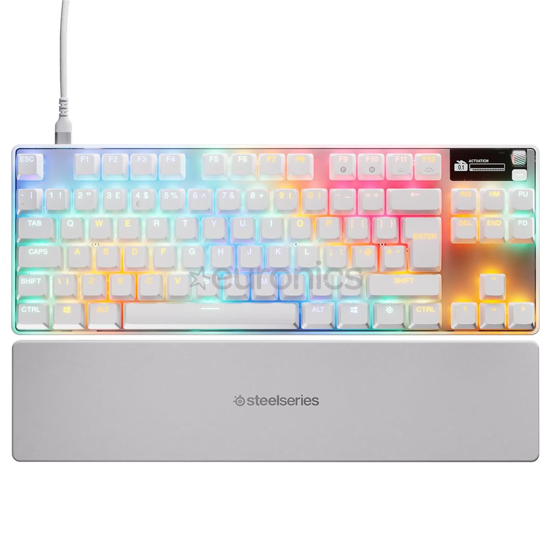 Steelseries Apex Pro TKL Gen 3, US, valge - Klaviatuur