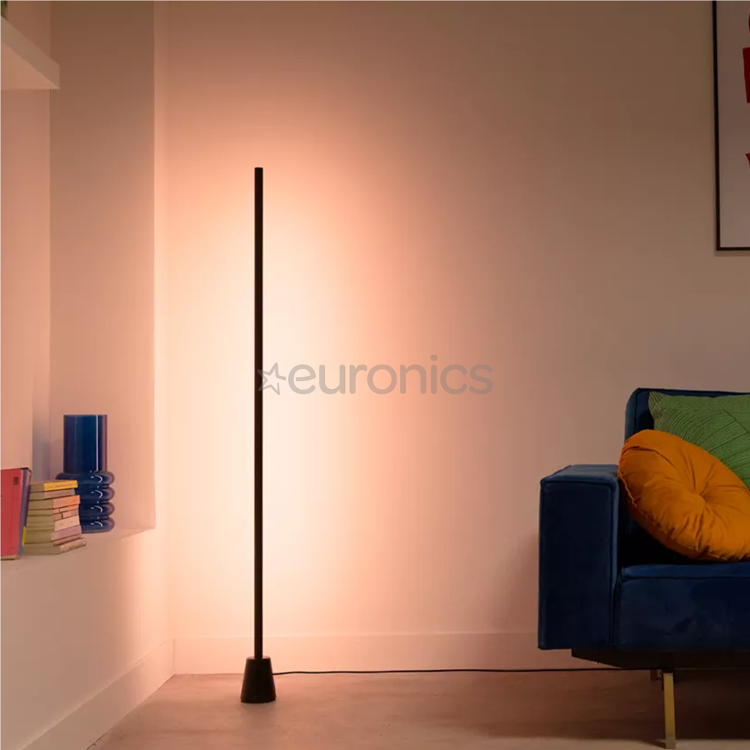 Wiz Gradient Floor Light, RGB, Bluetooth, Matter, must - Nutivalgusti