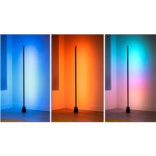 Wiz Gradient Floor Light, RGB, Bluetooth, Matter, must - Nutivalgusti