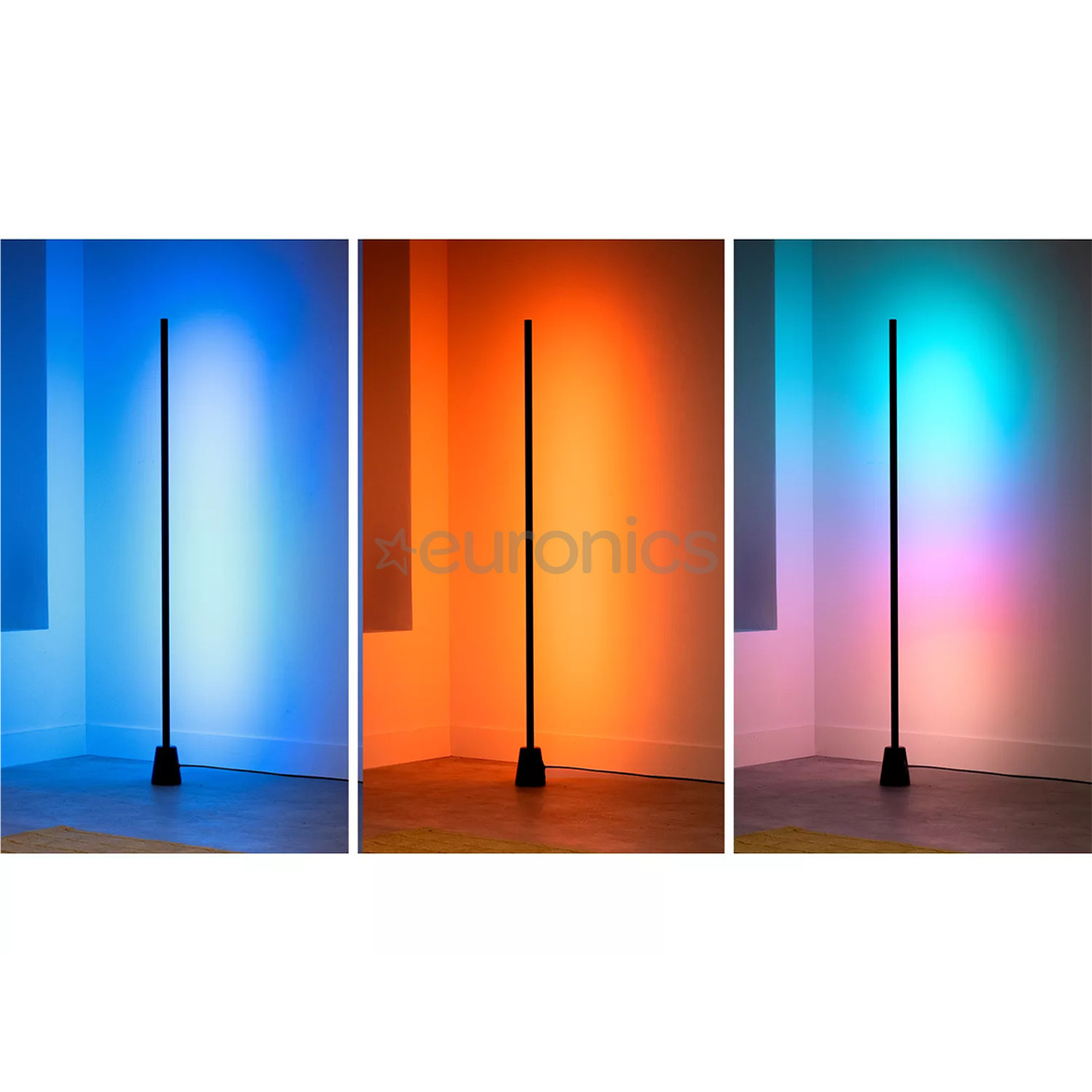 Wiz Gradient Floor Light, RGB, Bluetooth, Matter, must - Nutivalgusti