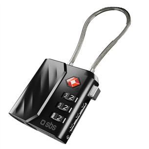 SBS FindMy lock for luggage, black - Smart tracker TEFINDLOCK