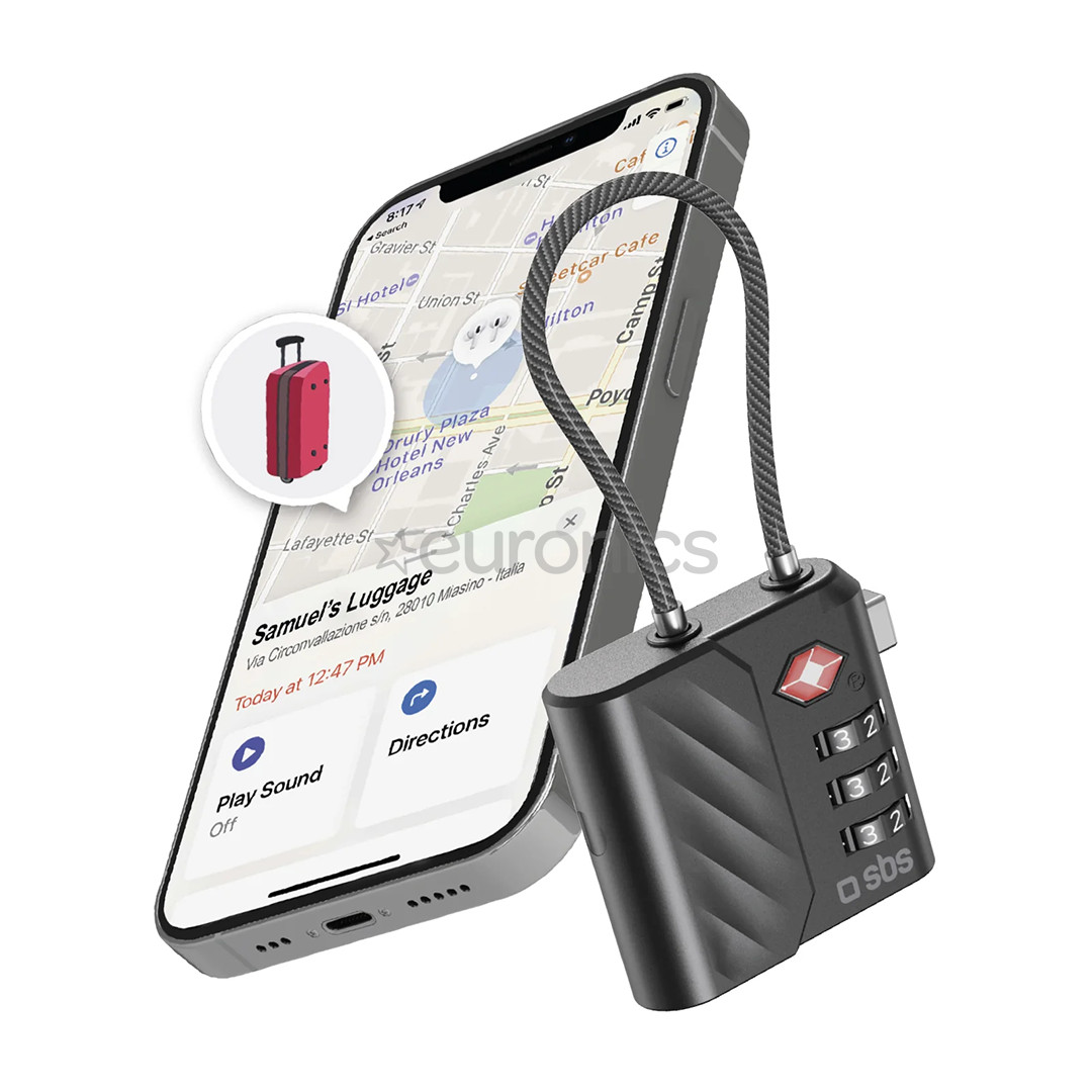 SBS FindMy lock for luggage, must - Lokaliseerija