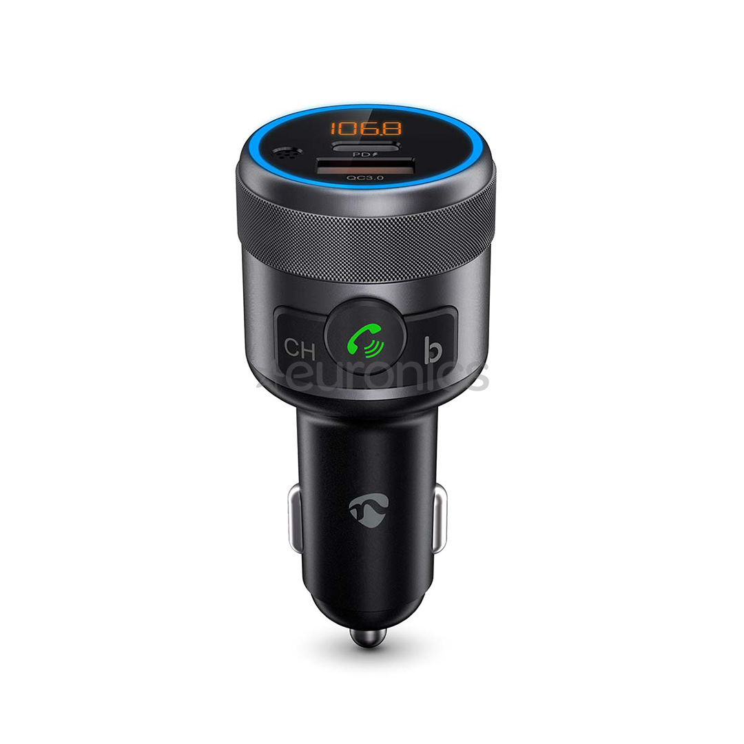 Nedis Car FM Transmitter, black - FM transmitter