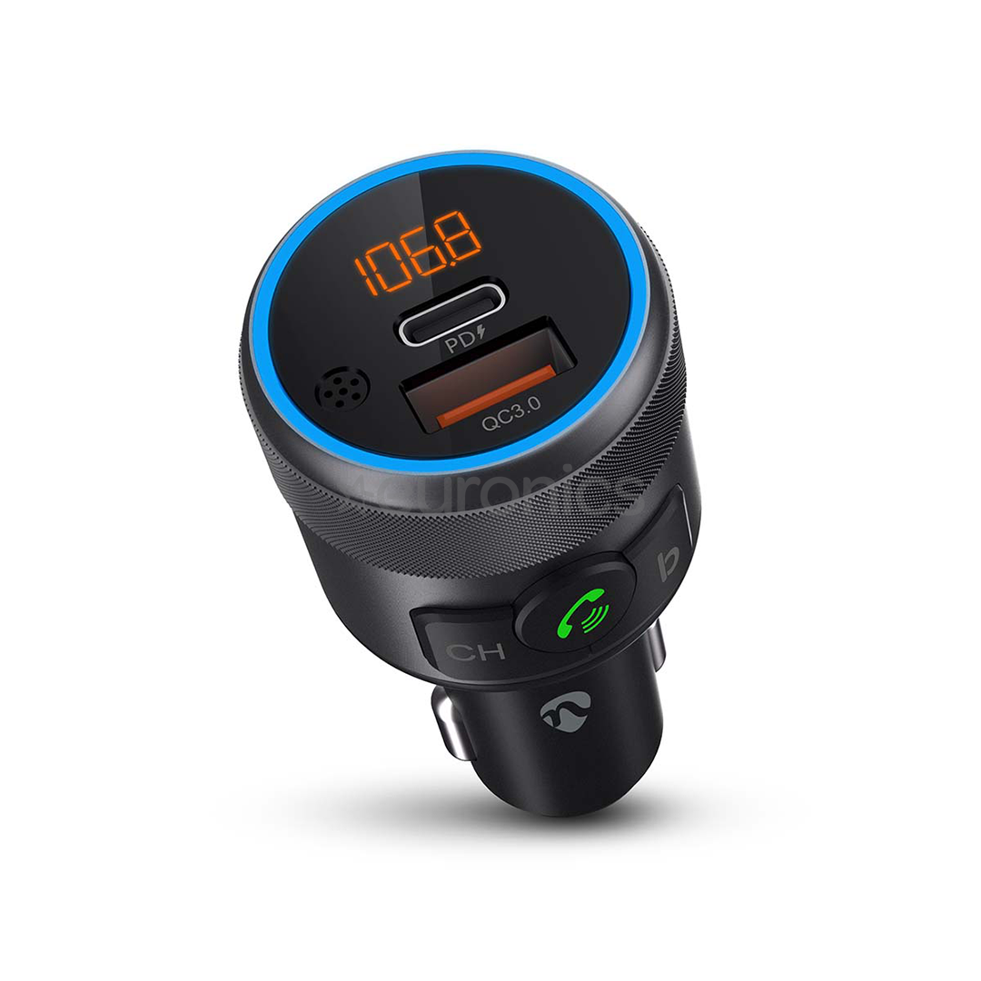 Nedis Car FM Transmitter, black - FM transmitter