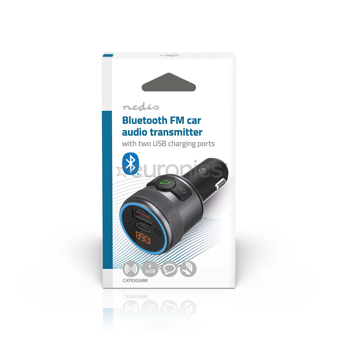 Nedis Car FM Transmitter, black - FM transmitter