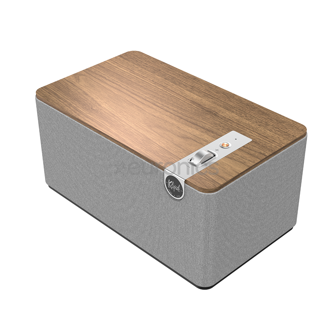 Klipsch Three Plus, pruun/hall - Juhtmevaba kodukõlar