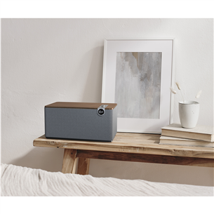 Klipsch Three Plus, pruun/hall - Juhtmevaba kodukõlar