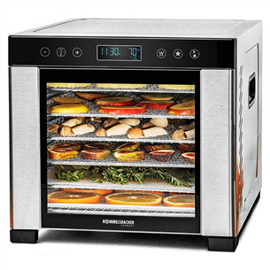 Rommelsbacher, 600 W, roostevaba teras/must - Toidukuivati DA950
