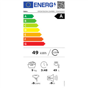 Beko, 9 kg + 9 kg - Pesumasin + pesukuivati