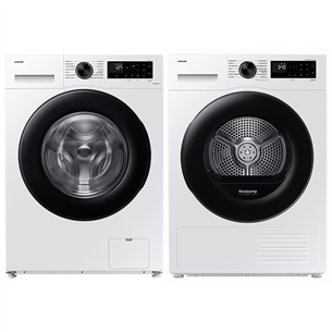 Samsung, 11 кг + 9 кг - Стиральная машина + сушильная машина WW11DG5B25AELE+DV90D
