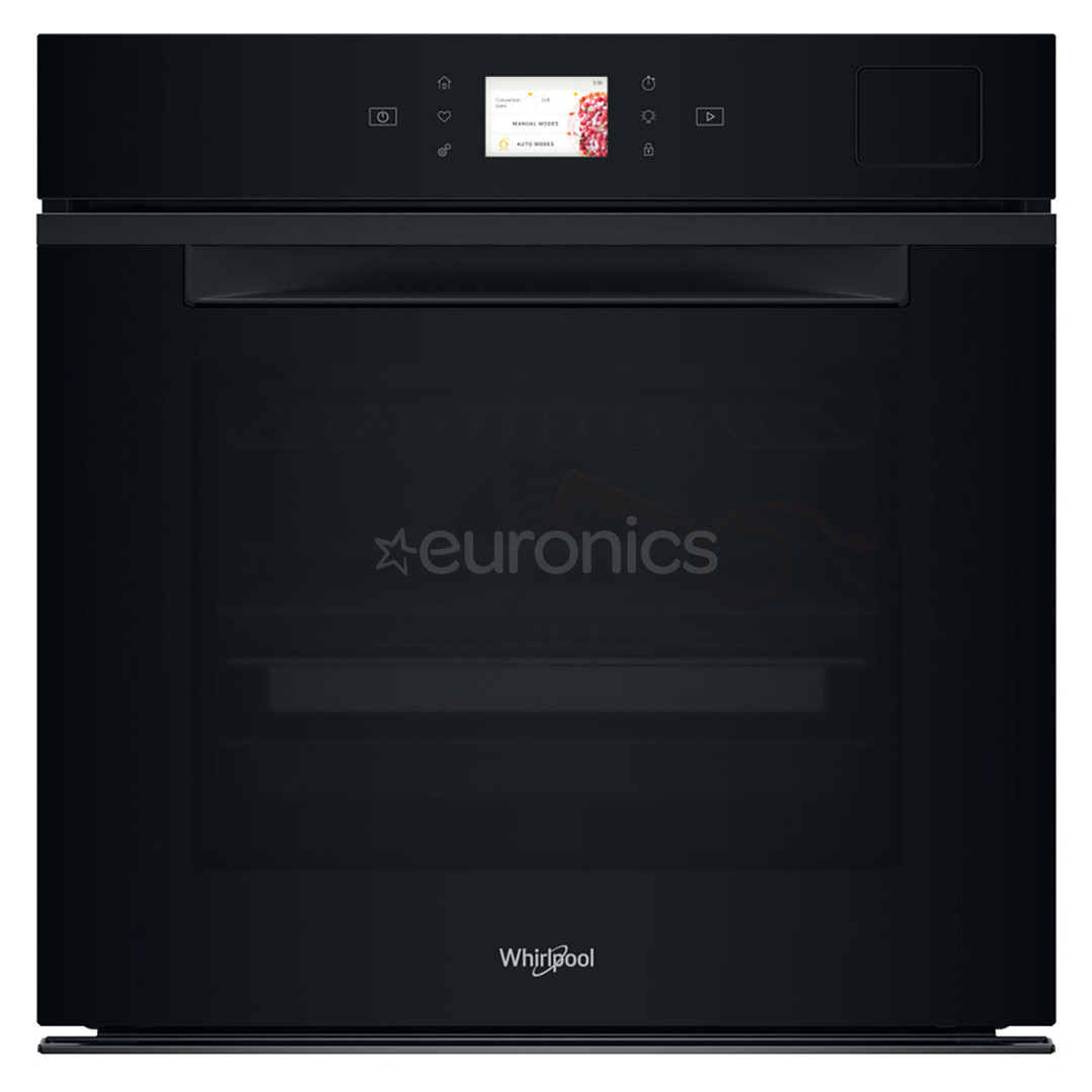 Whirlpool, 73 L, hydrolytic cleaning, black - Built-in oven