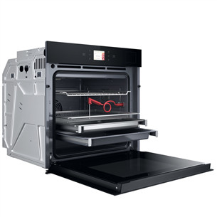 Whirlpool, 73 L, hydrolytic cleaning, black - Built-in oven