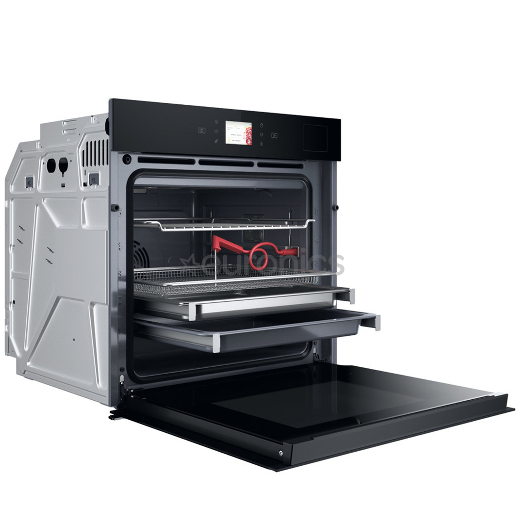 Whirlpool, 73 L, hydrolytic cleaning, black - Built-in oven