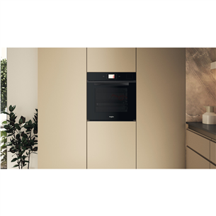 Whirlpool, 73 L, hüdrolüütiline puhastus, must - Integreeritav ahi