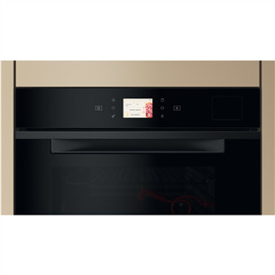 Whirlpool, 73 L, hydrolytic cleaning, black - Built-in oven